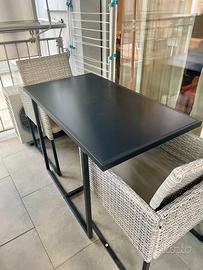 Set da pranzo per esterni con tavolo e 2 sedie