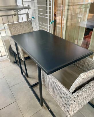 Set da pranzo per esterni con tavolo e 2 sedie