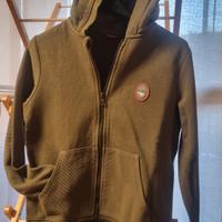 Felpa verdone militare con cappuccio