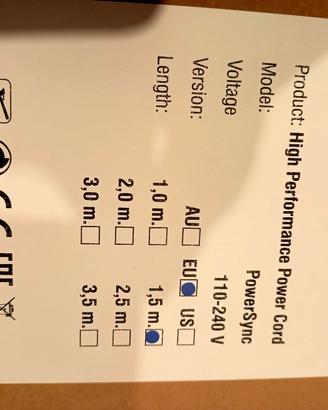 Gigawatt Power sync, MT.1,5 cavo di alimentazione 