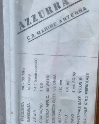 Antenna CB Marina CTE International AZZURRA 40