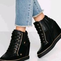 Sneakers zeppa scarpe da ginnastica 37 di piede