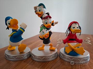 Paperino, Qui Quo Qua e Paperoga 3 Statuine Disney