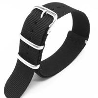 Cinturino NATO 18mm nero, universale, nuovo, nylon