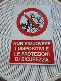 Cartello vintage non rimuovere