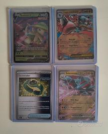 Lotto 4 carte Pokemon rare. 