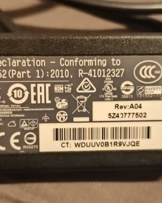 Alimentatore laptop PC portatile 