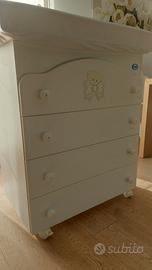 Fasciatoio bagnetto cassettiera Pali