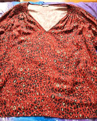 Maglia Blouse OLTRE maniche lunghe mis. 52 rosso