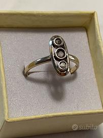 Antico anello  trilogy oro rose diamanti