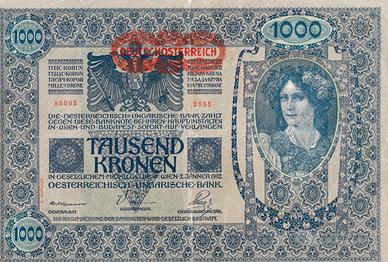 Banconota 1000 corone numismatica