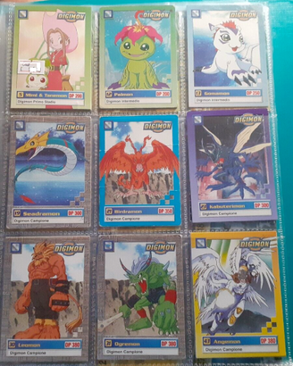 Set Carte manga anime Digimon vintage bandai cards