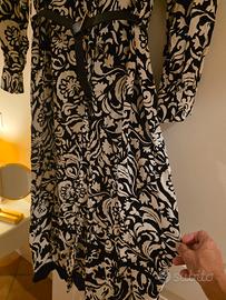 Abito lungo Zara tg xs  nero e bianco.