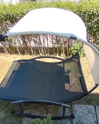 Dondolo da giardino antracite 2 posti