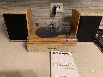 Giradischi vintage in legno bluetooth