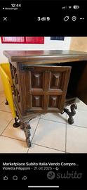2 mobili in legno spagnoli con dipinto