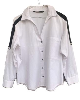 Camicia bianca Zara Basic con dettagli neri