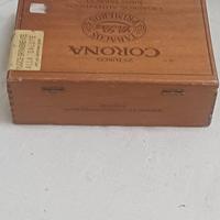 scatola vintage sigari in legno corona