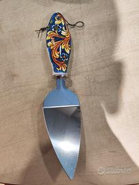 PALETTA TORTA in ceramica e acciaio inox, Ceramica