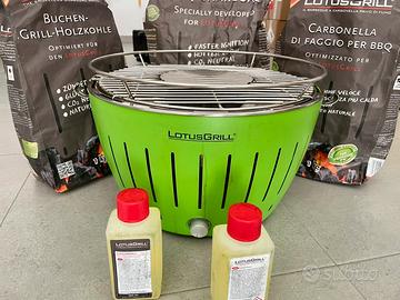 Lotus barbecue Verde con Carbonella di faggio