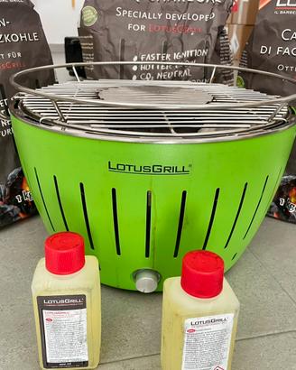 Lotus barbecue Verde con Carbonella di faggio