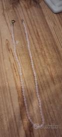 collana in quarzo rosa donna 