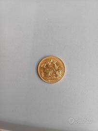 sterlina in oro 22k peso 7.98g