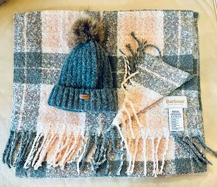 Barbour set cappello e sciarpa donna