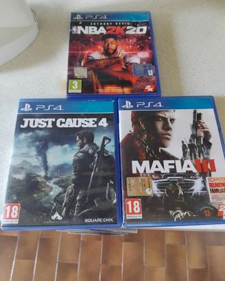 Lotto 3 Giochi PS4 (Mafia 3 + Just Cause 4 + NBA 2