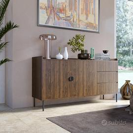 Madia  2 ante e 3 cassetti soft close - Cannettato