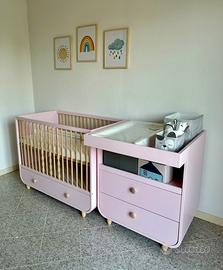 Lettino e fasciatoio Ikea MYLLRA - Rosa
