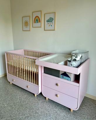 Lettino e fasciatoio Ikea MYLLRA - Rosa