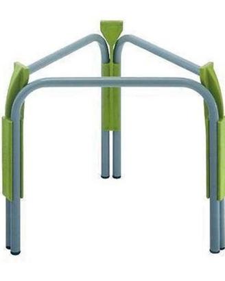 Piedistallo in acciaio con inserti in polietilene