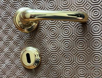 maniglia porta ottone lucido