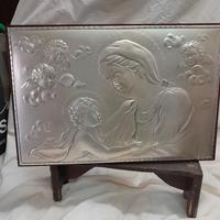 quadro legno e argento