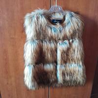 pelliccia smanicata sintetica