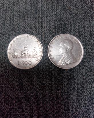 500 lire argento-Guglielmo Marconi+caravelle