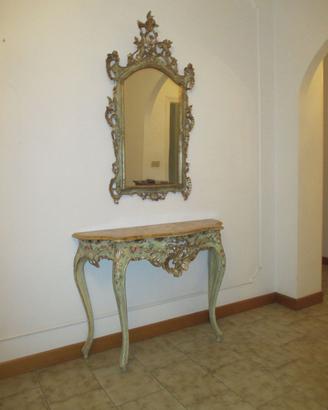 Consolle stile veneziano con specchiera