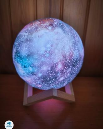 Lampada lunare stampa 3D 16 colori 15 cm.