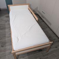 Letto con sponda SNIGLAR Ikea + doghe + materasso