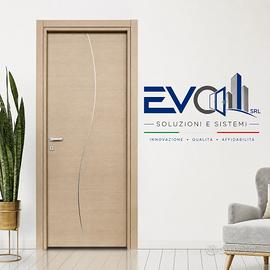 porte da interno con inserti in alluminio