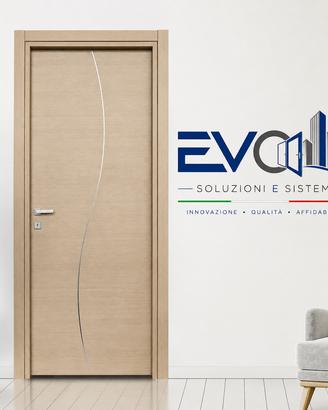 porte da interno con inserti in alluminio