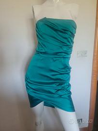 mini abito seta Elisabetta Franchi tg 42 smeraldo