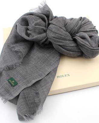 Rolex Sciarpa Gadget Originale Grigia 100% Lana