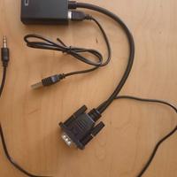 Nuovo adattore VGA ad HDMI attivo con cavo audio