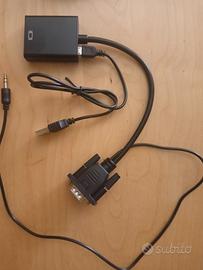 Nuovo adattore VGA ad HDMI attivo con cavo audio