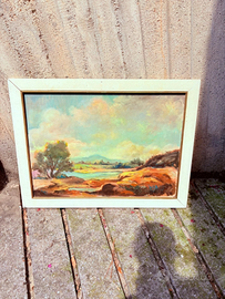 Quadro dipinto " Paesaggio" firmato Assani