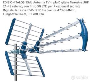 Antenna tv tripla