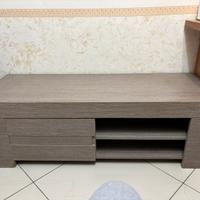 Mobile soggiorno - Grigio effetto legno