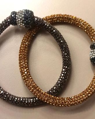 Bracciali semirigidi con strass 
